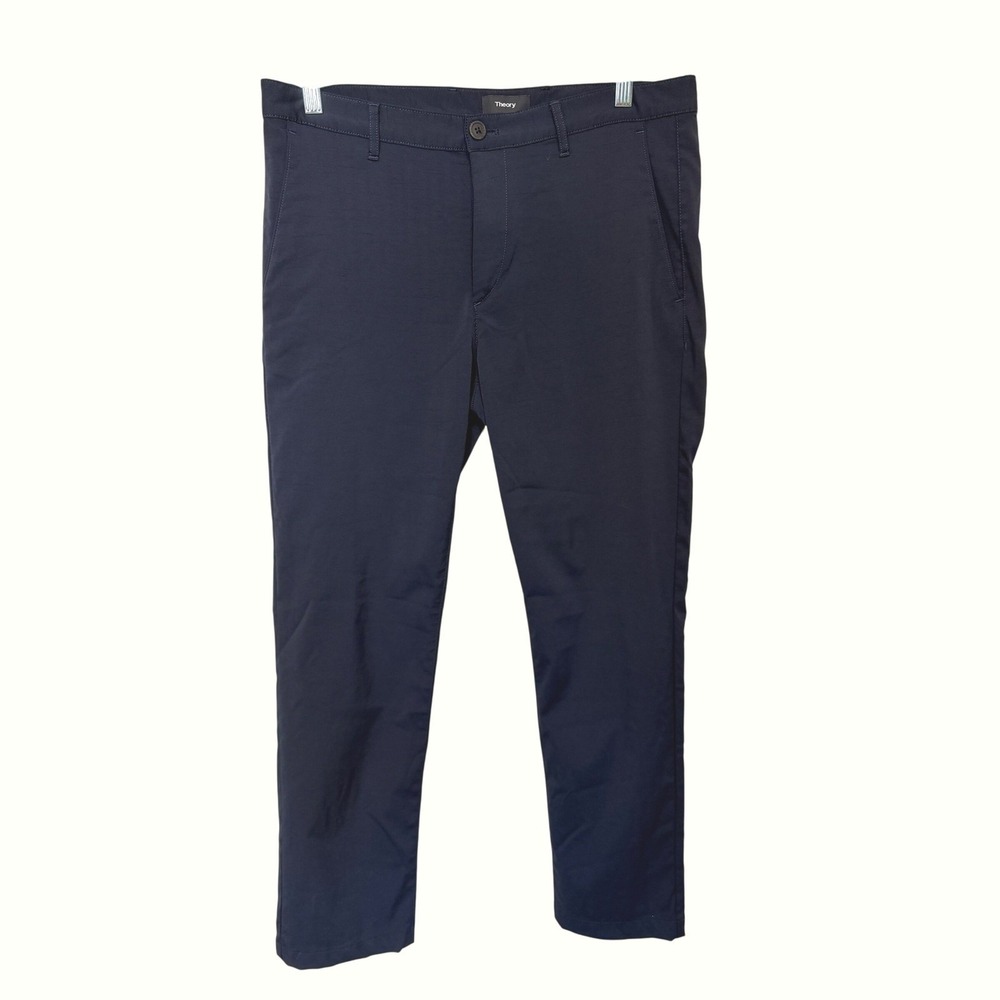 Theory Zaine SW Ascend Tech Pants Navy Blue Mens Size 32 H117212R